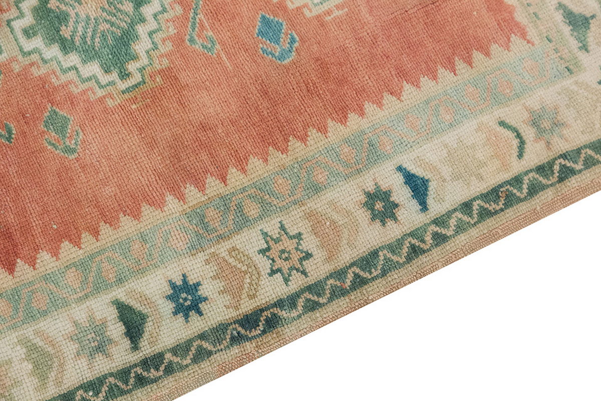 Vintage Rug, Small Oushak Rug 2'11" x 3'10" feet 89 x 118 cm