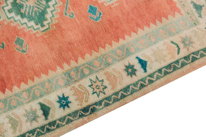 Vintage Rug, Small Oushak Rug 2'11" x 3'10" feet 89 x 118 cm
