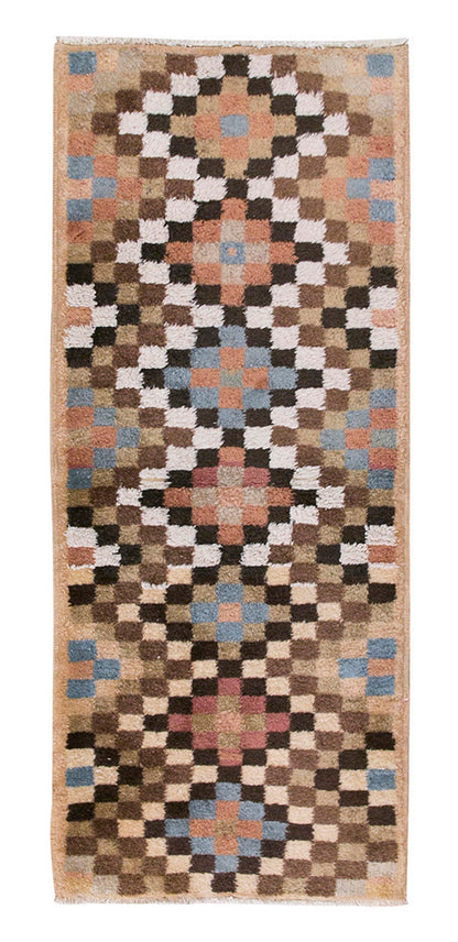 Vintage Rug, Small Oushak Rug 2'2" x 5'5" feet 65 x 166 cm