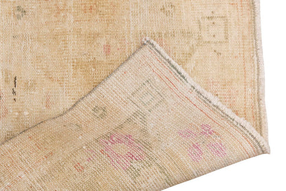 Vintage Rug, Small Oushak Rug 2'3" x 3'10" feet 69 x 118 cm