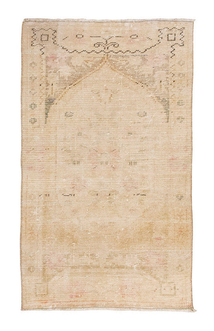 Vintage Rug, Small Oushak Rug 2'3" x 3'10" feet 69 x 118 cm