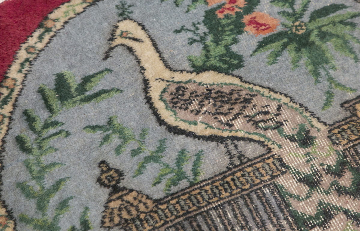 Vintage Rug, Small Oushak Rug 2'5" x 2'10" feet 74 x 86 cm