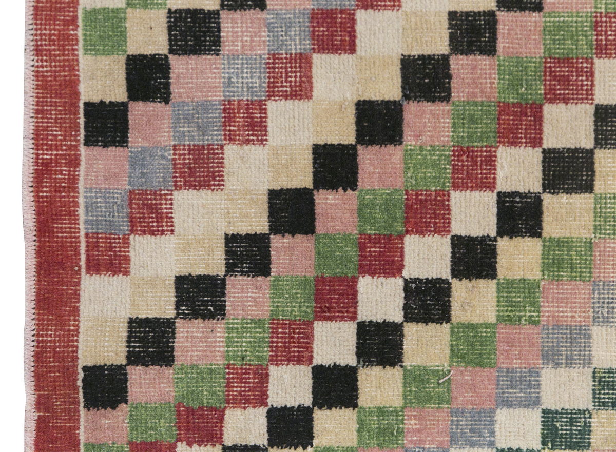 Vintage Rug, Small Oushak Rug 3'2" x 6'8" feet 96 x 204 cm