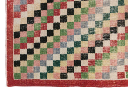 Vintage Rug, Small Oushak Rug 3'2" x 6'8" feet 96 x 204 cm