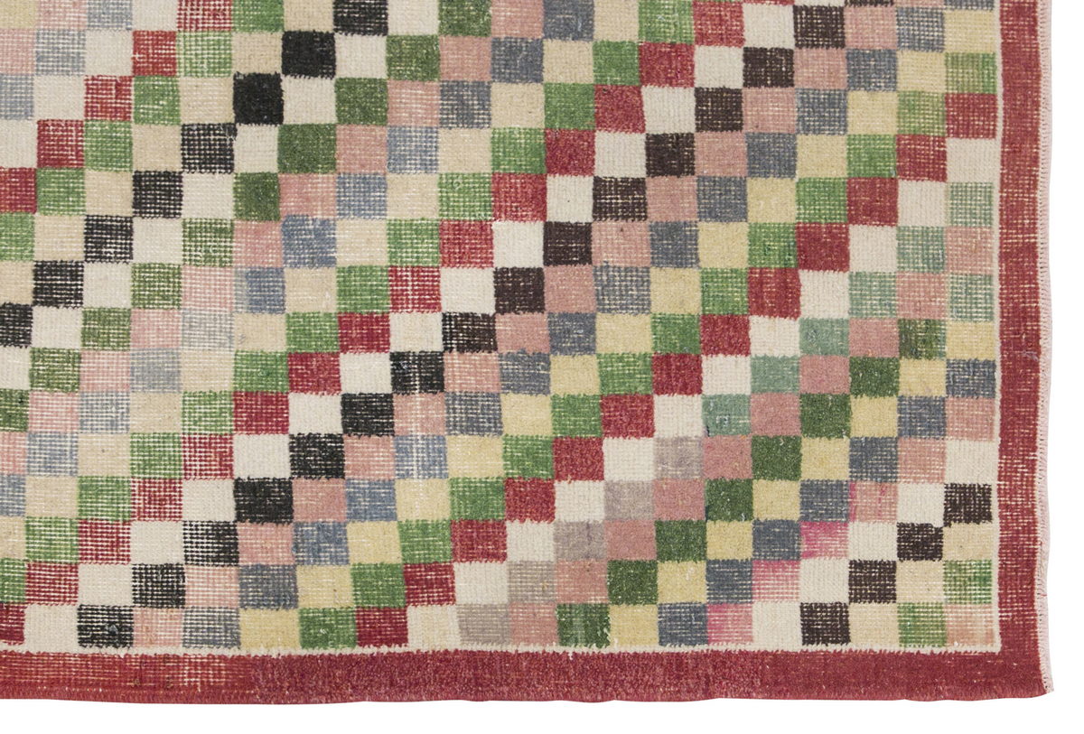 Vintage Rug, Small Oushak Rug 3'2" x 6'8" feet 96 x 204 cm
