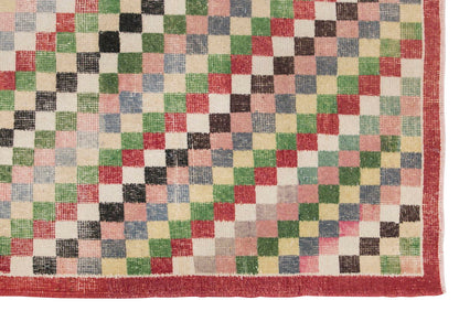 Vintage Rug, Small Oushak Rug 3'2" x 6'8" feet 96 x 204 cm