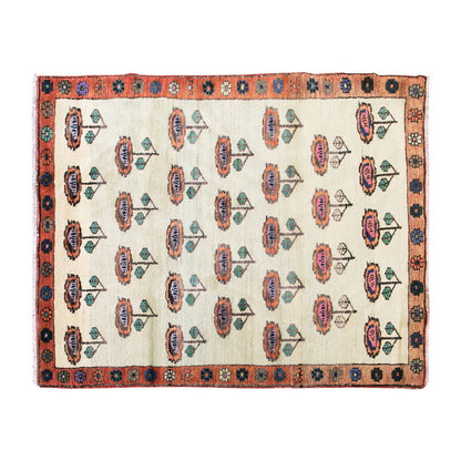 Vintage Rug 3'10" x 5'1" feet 117 x 156 cm