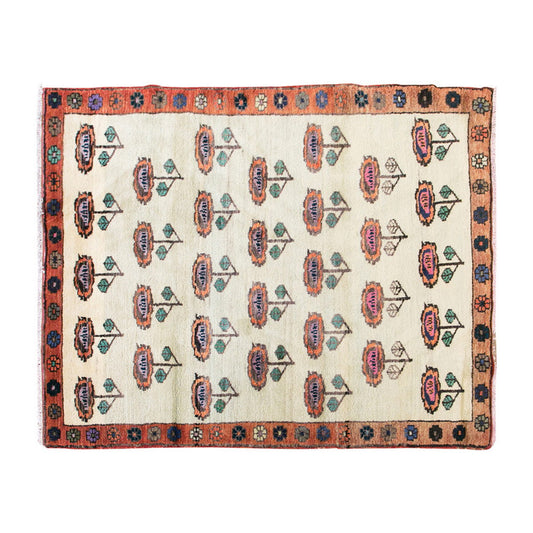 Vintage Rug 3'10" x 5'1" feet 117 x 156 cm