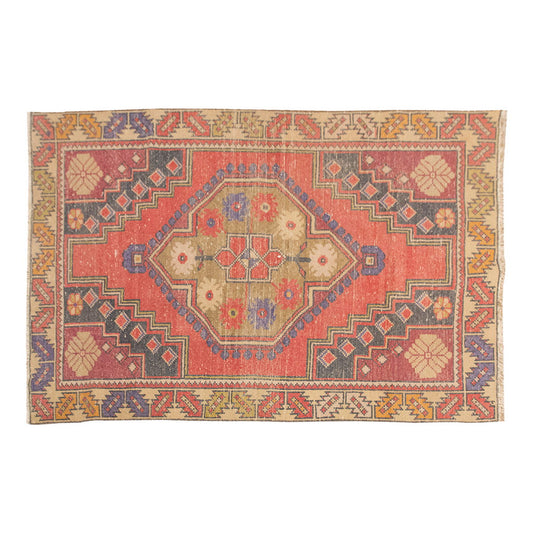 Vintage Rug 3'10" x 6'2" feet 116 x 188 cm