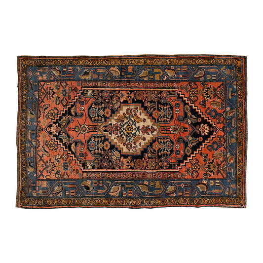 Vintage Rug 3'10" x 6'5" feet 117 x 196 cm