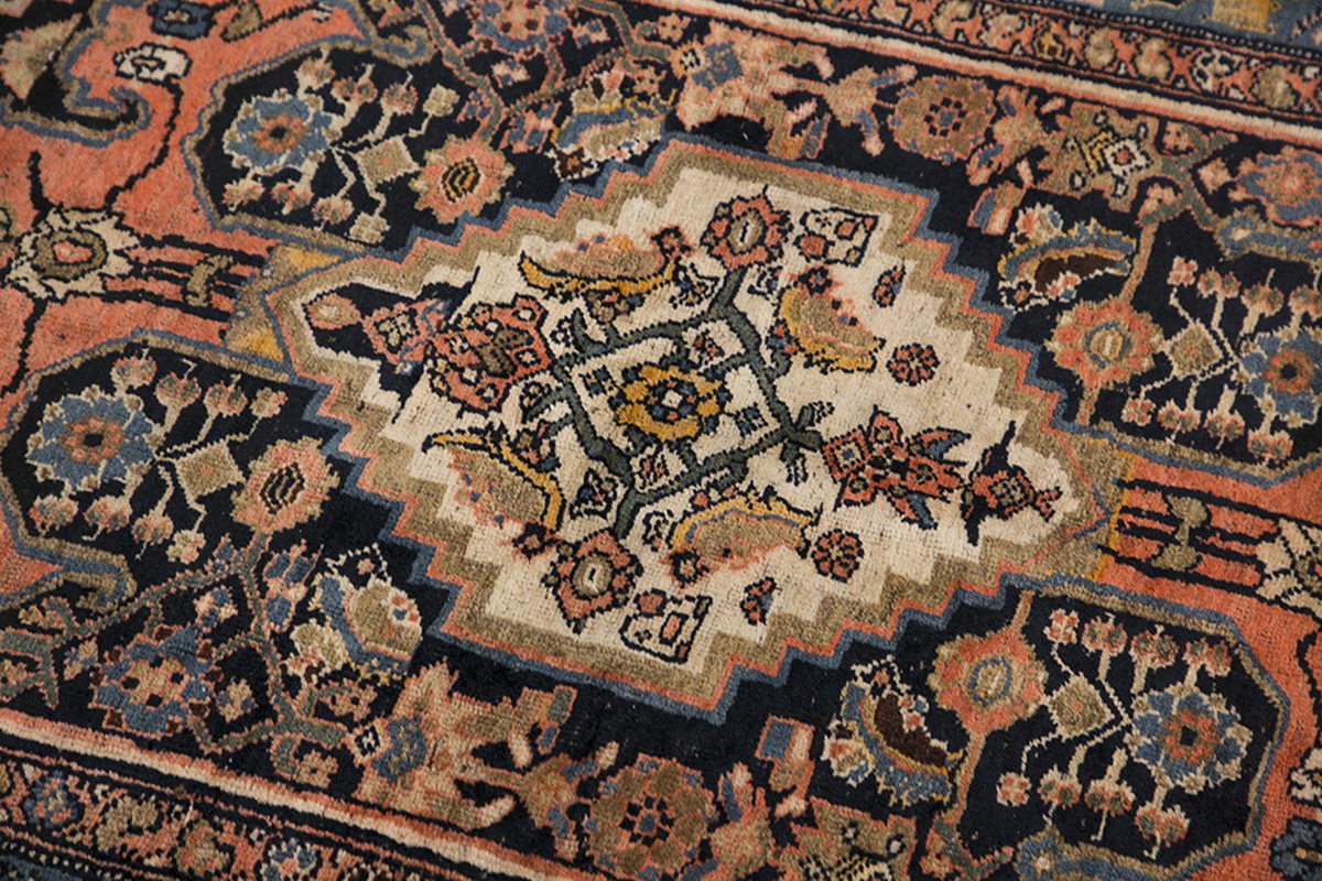 Vintage Rug 3'10" x 6'5" feet 117 x 196 cm