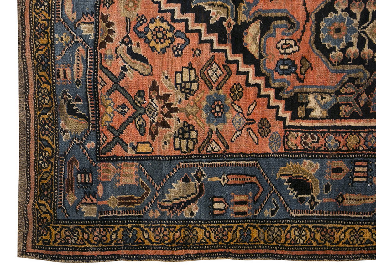 Vintage Rug 3'10" x 6'5" feet 117 x 196 cm