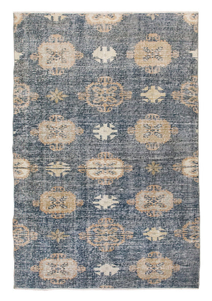 Vintage Rug 3'10" x 6'9 feet 117 x 207 cm