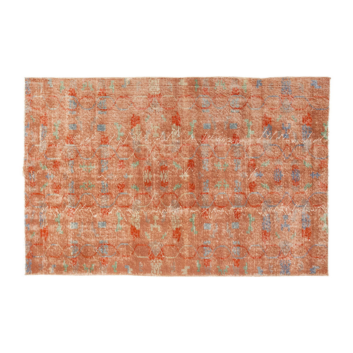 Vintage Rug 3'10" x 7'1" feet 117 x 216 cm