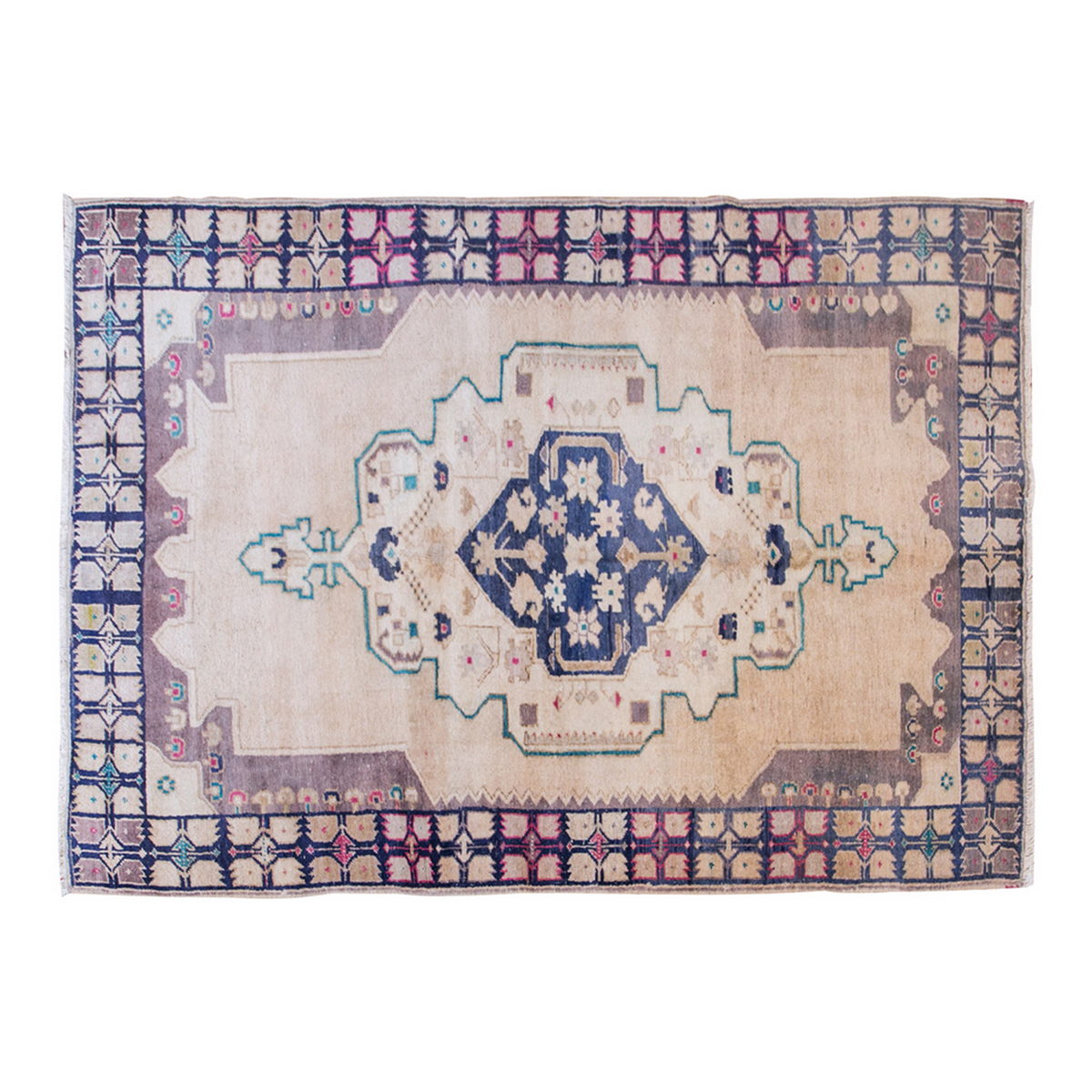 Vintage Rug 3'11" x 6' feet 120 x 182 cm