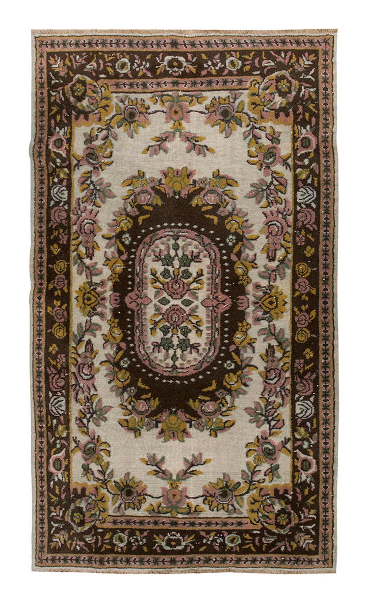 Vintage Rug 3'11" x 7'1" feet 120 x 216 cm