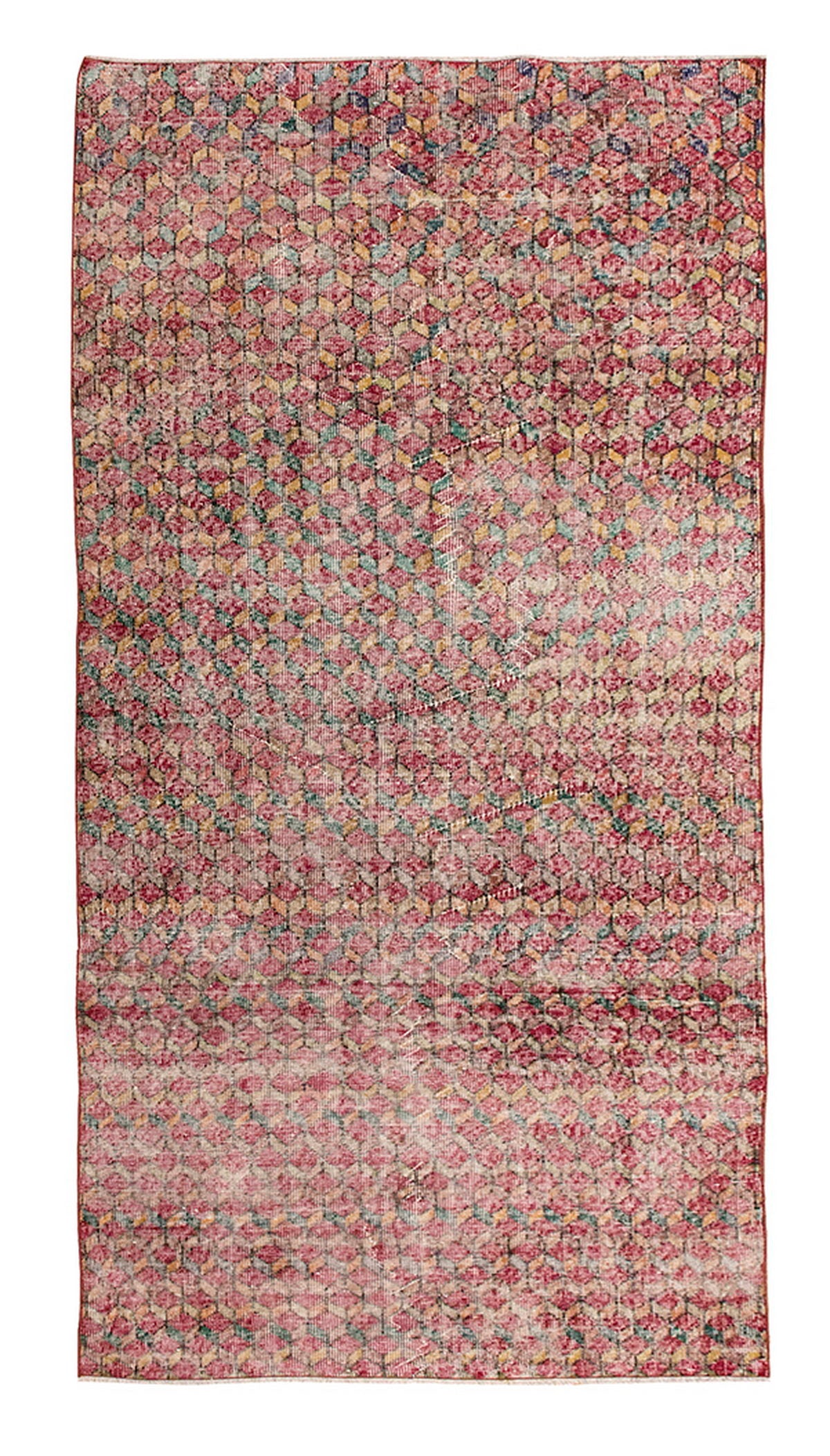 Vintage Rug 3'11" x 9'4" feet 120 x 285 cm