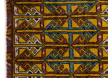 Vintage Rug 3'4" x 6'2" feet 102 x 187 cm