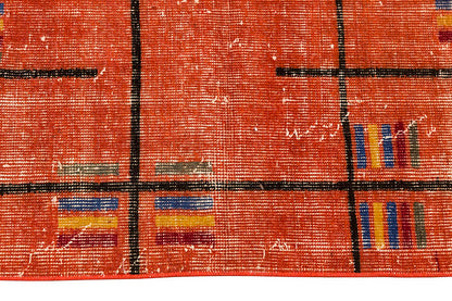 Vintage Rug 3'5" x 3'11" feet 103 x 120 cm
