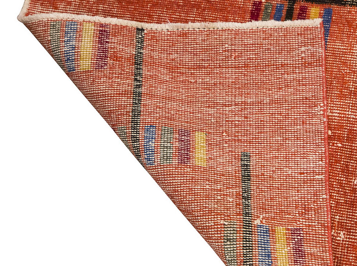 Vintage Rug 3'5" x 3'11" feet 103 x 120 cm