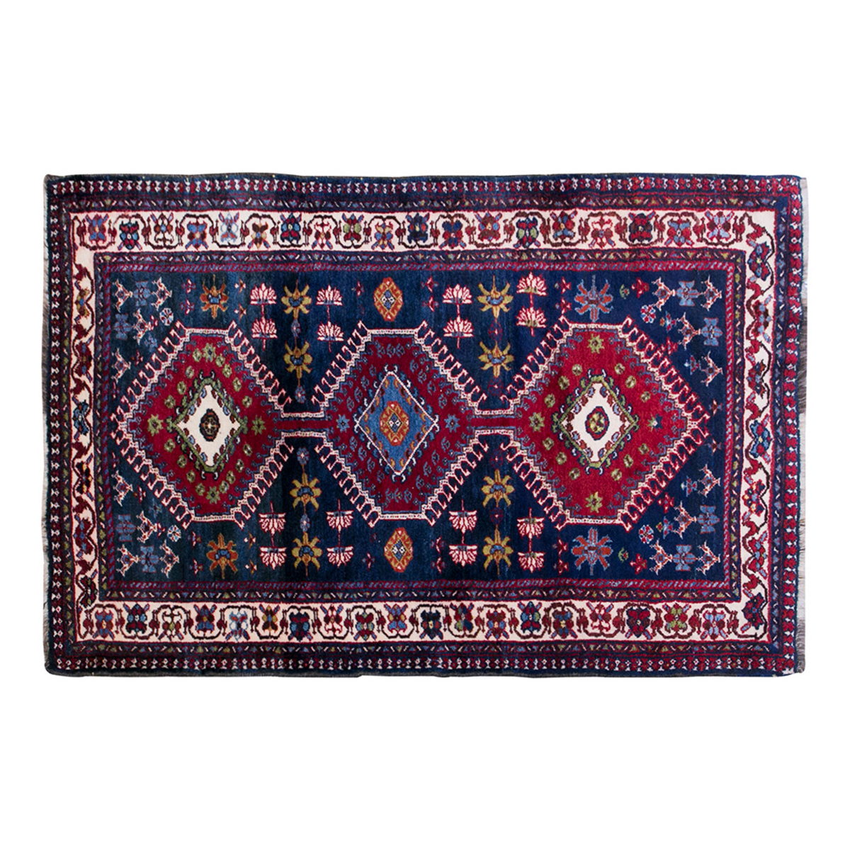 Vintage Rug 3'6" x 5'9" feet 106 x 175 cm