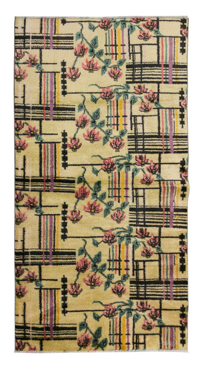 Vintage Rug 3'6" x 6'7" feet 107 x 200 cm