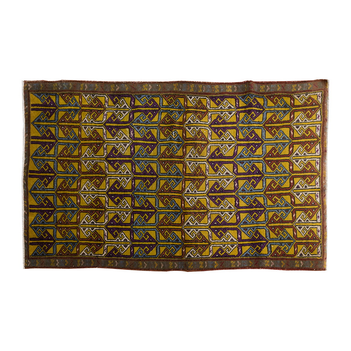 Vintage Rug 3'7" x 5'11" feet 110 x 180 cm