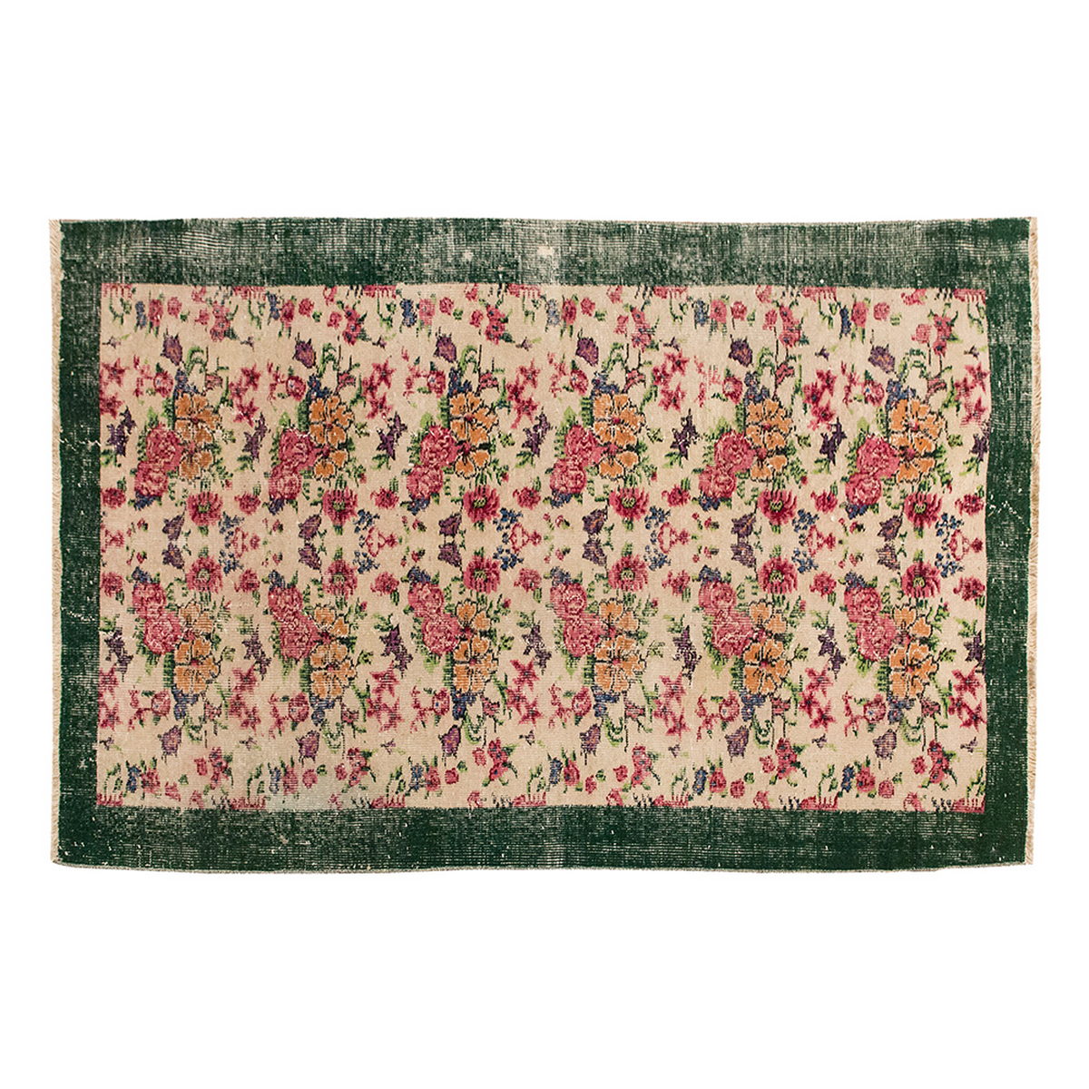 Vintage Rug 3'8" x 6'11" feet 112 x 210 cm