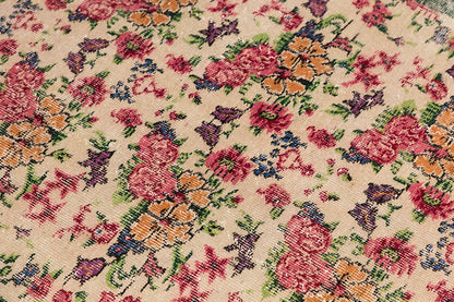 Vintage Rug 3'8" x 6'11" feet 112 x 210 cm
