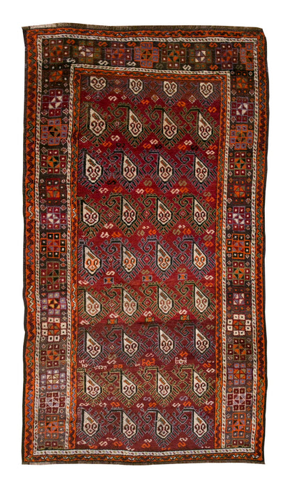 Vintage Rug 3'8" x 6'7" feet 113 x 201 cm