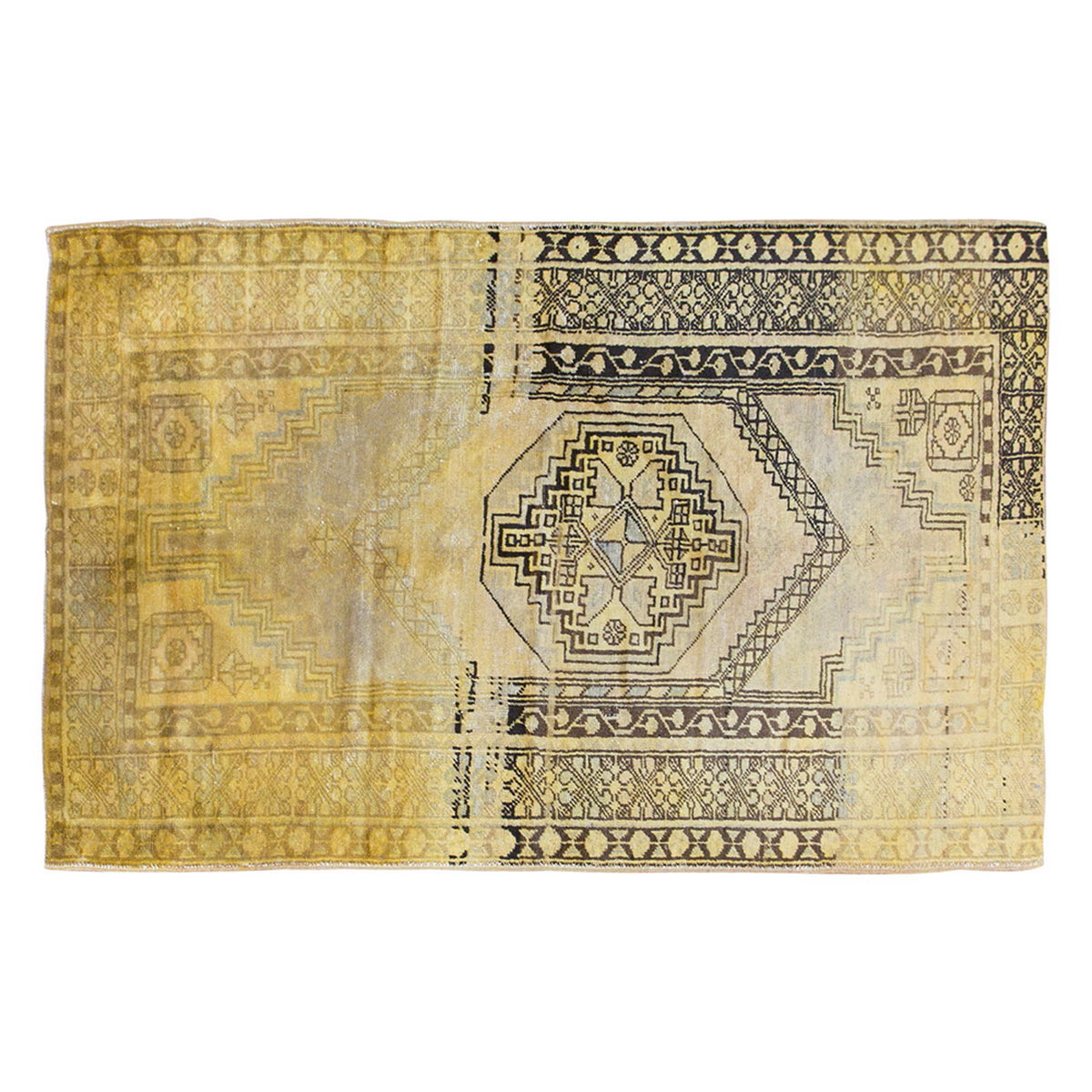 Vintage Rug 3'8" x 6'9" feet 112 x 207 cm