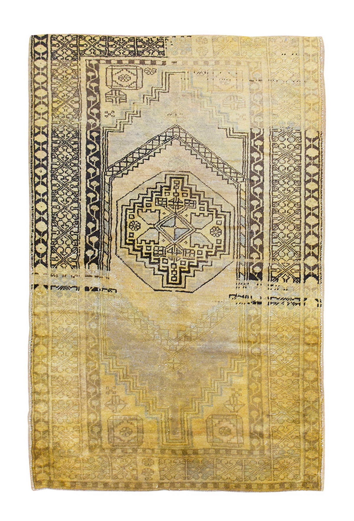 Vintage Rug 3'8" x 6'9" feet 112 x 207 cm