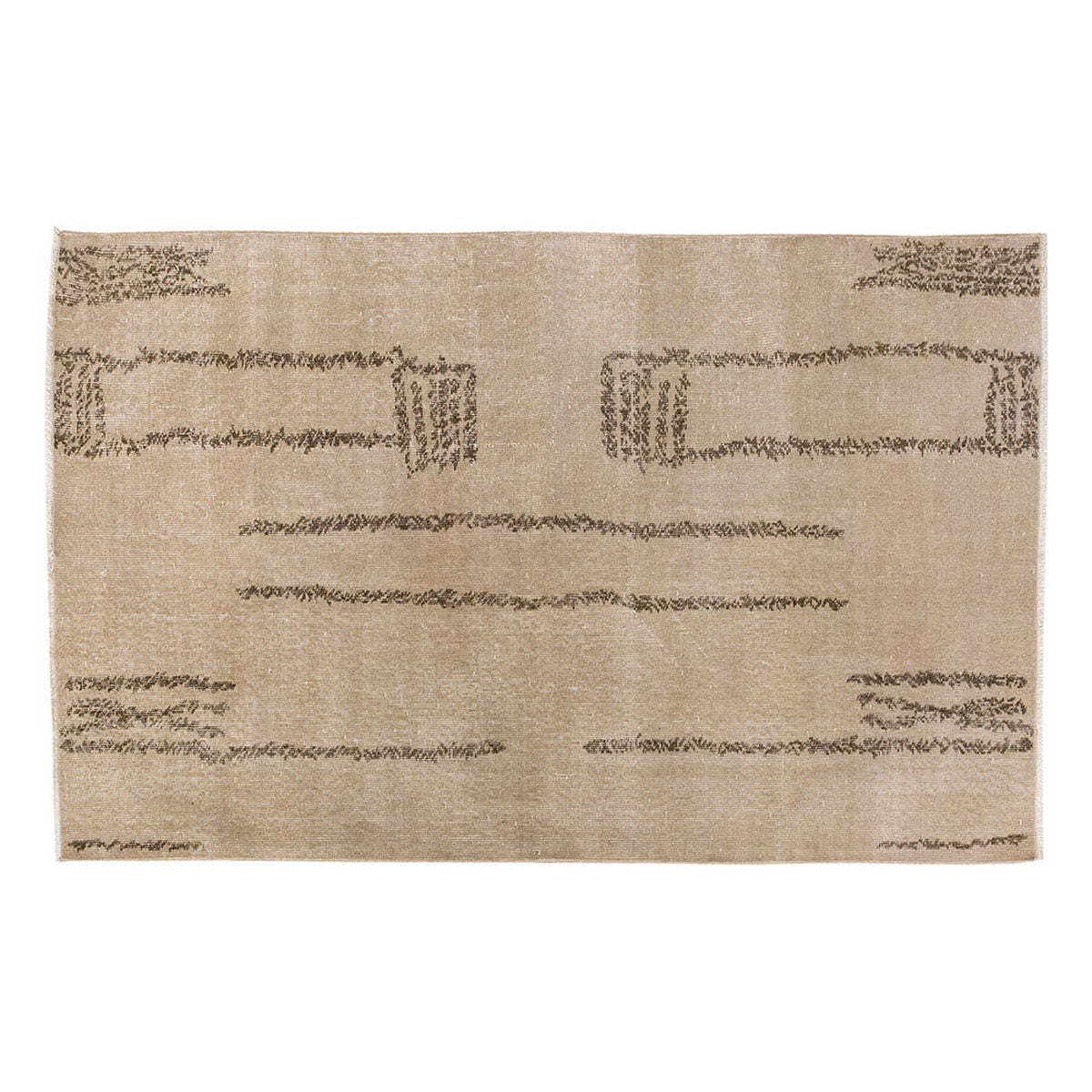Vintage Rug 3'9" x 6'8" feet 114 x 203 cm