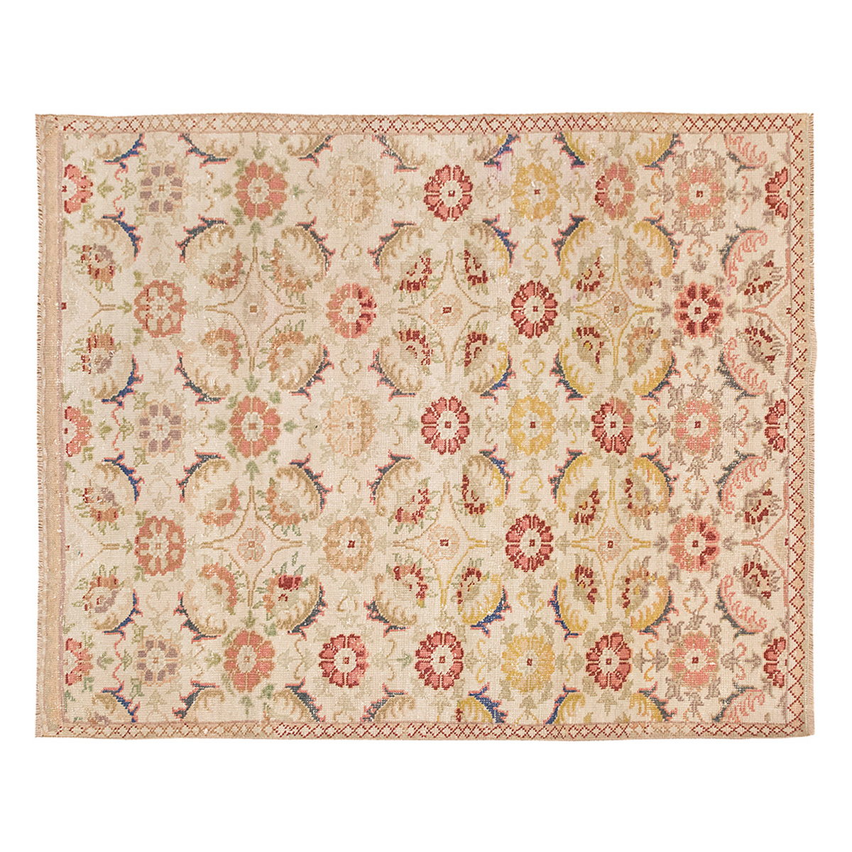 Vintage Rug 4' x 4'11" feet 122 x 150 cm