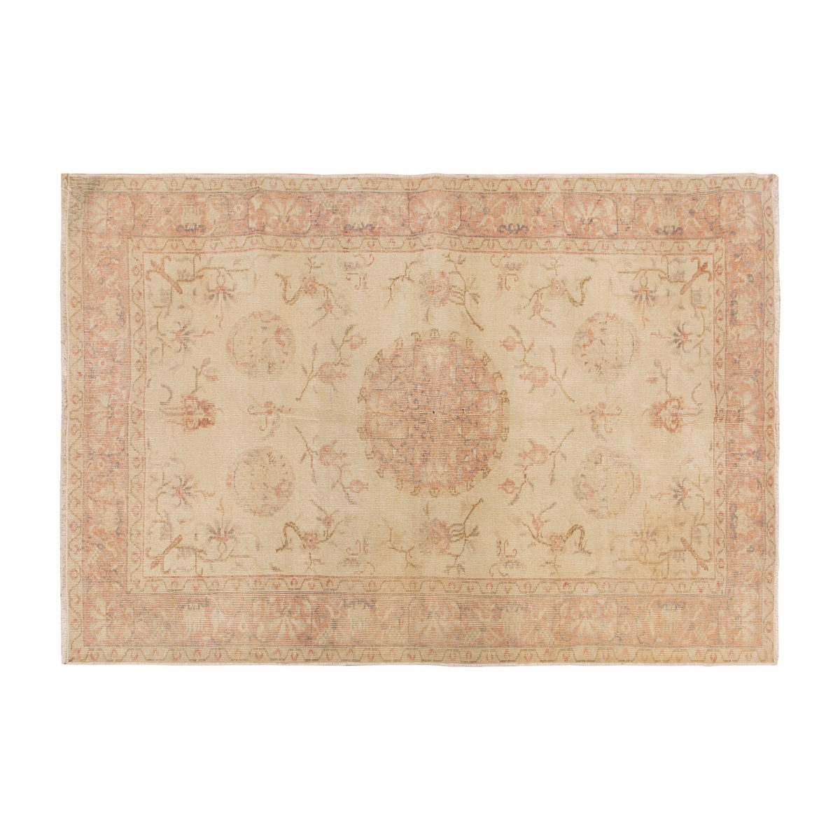 Vintage Rug 4' x 6'6" feet 121 x 200 cm