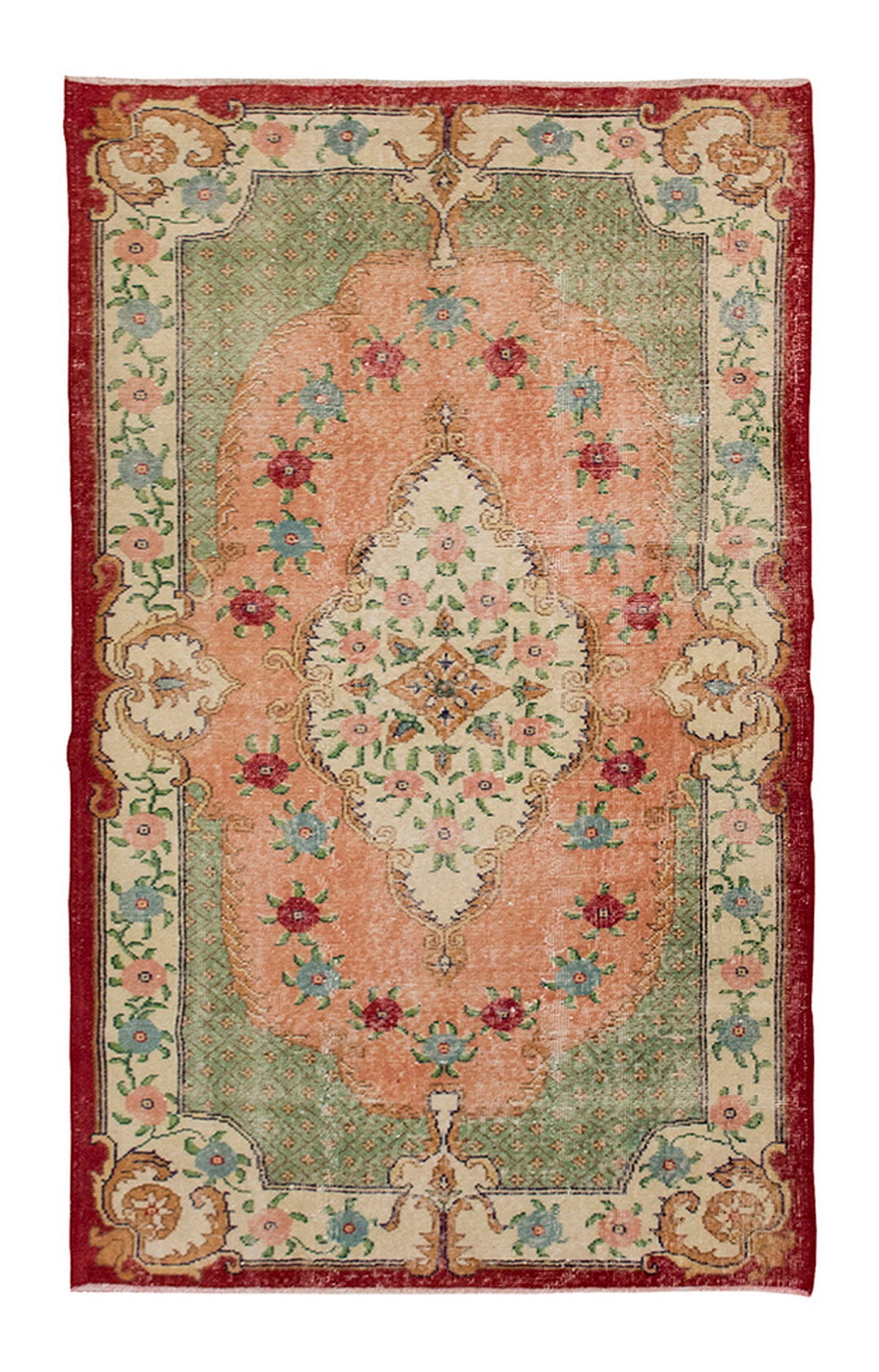 Vintage Rug 4'1" x 6'11" feet 125 x 210 cm