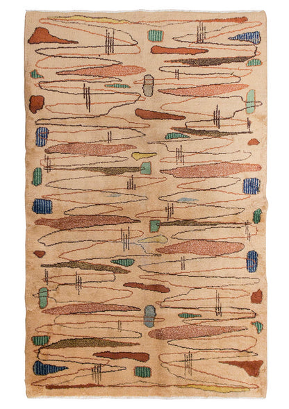 Vintage Rug 4'1" x 6'8" feet 124 x 202 cm