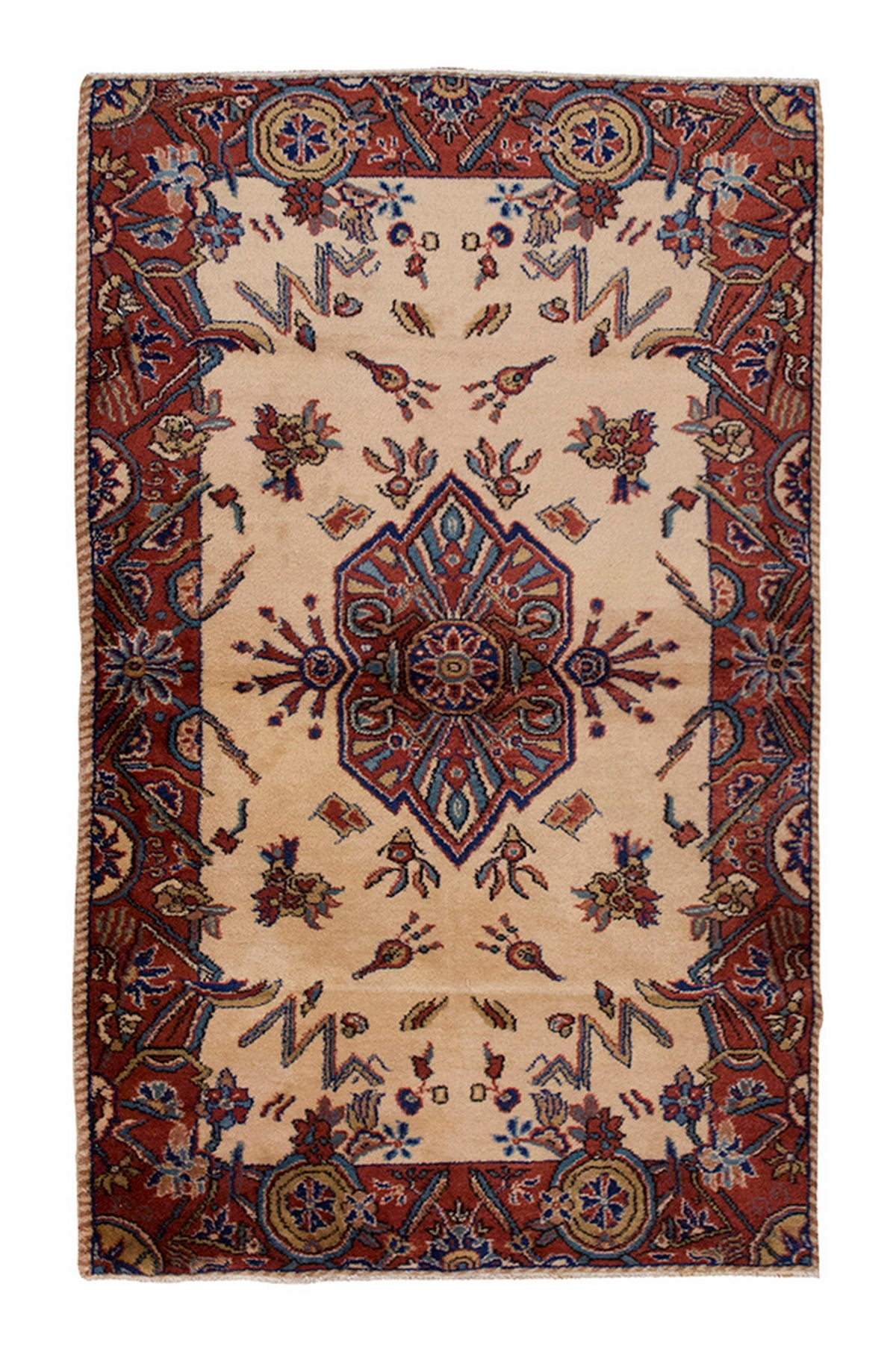 Vintage Rug 4'1" x 7'2" feet 125 x 218 cm