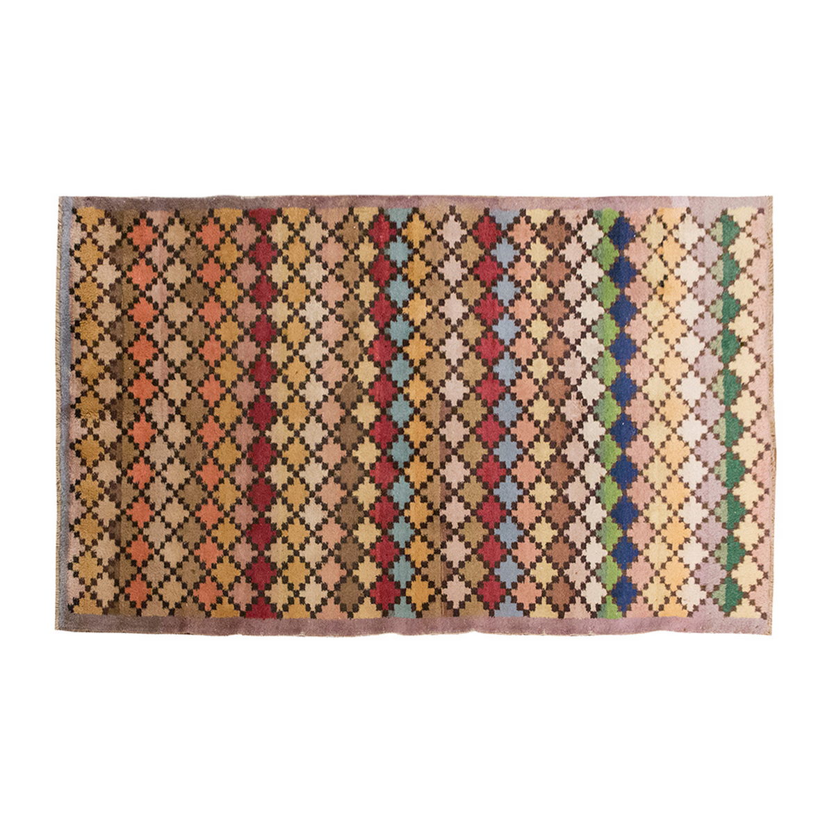 Vintage Rug 4'2" x 7'8" feet 126 x 234 cm