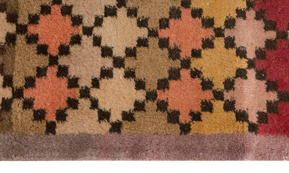 Vintage Rug 4'2" x 7'8" feet 126 x 234 cm