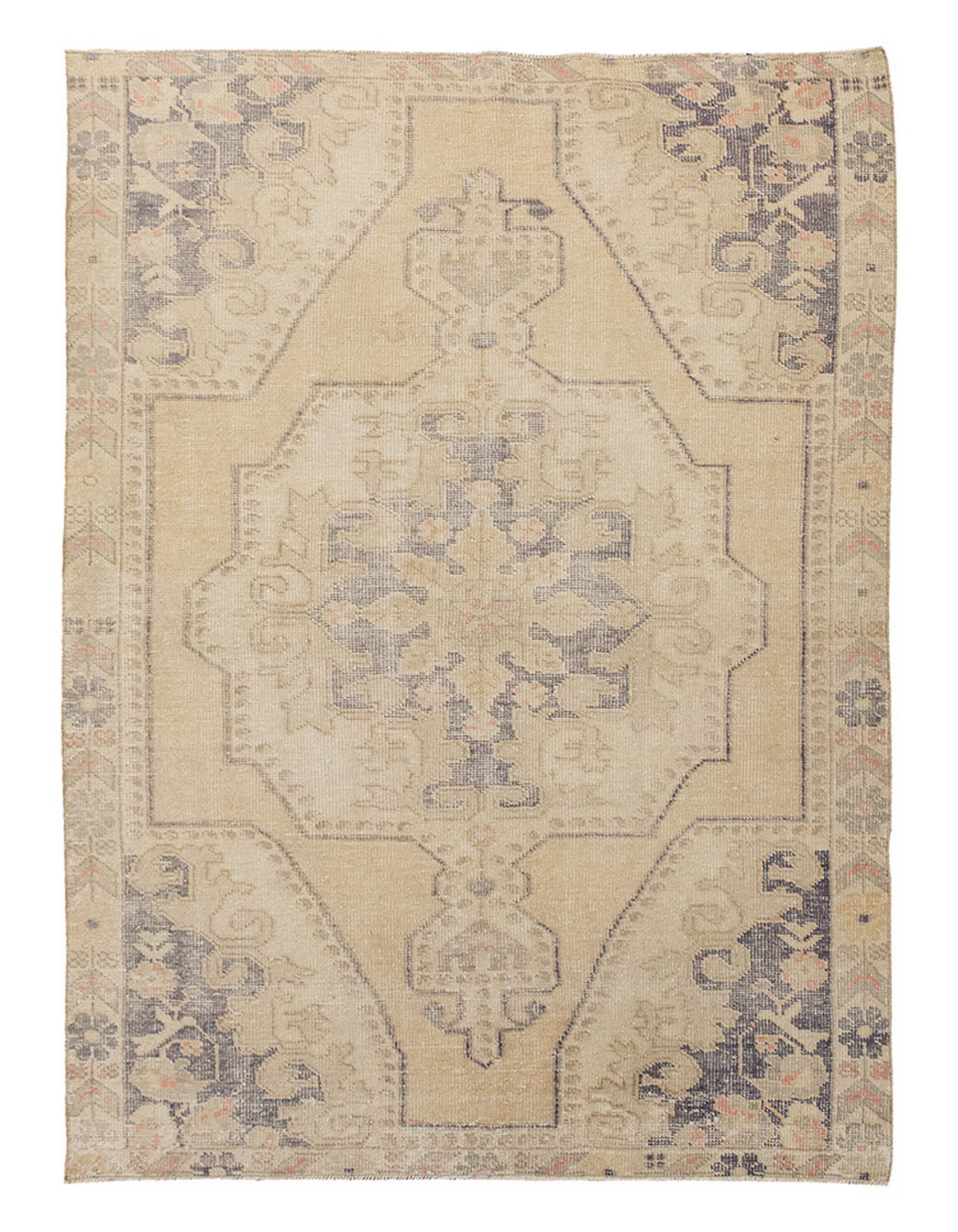 Vintage Rug 4'3" x 6'9" feet 130 x 206 cm
