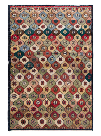 Vintage Rug 4'3" x 7'1" feet 130 x 215 cm