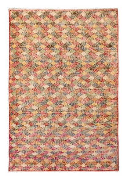 Vintage Rug 4'4" x 7'1" feet 132 x 215 cm
