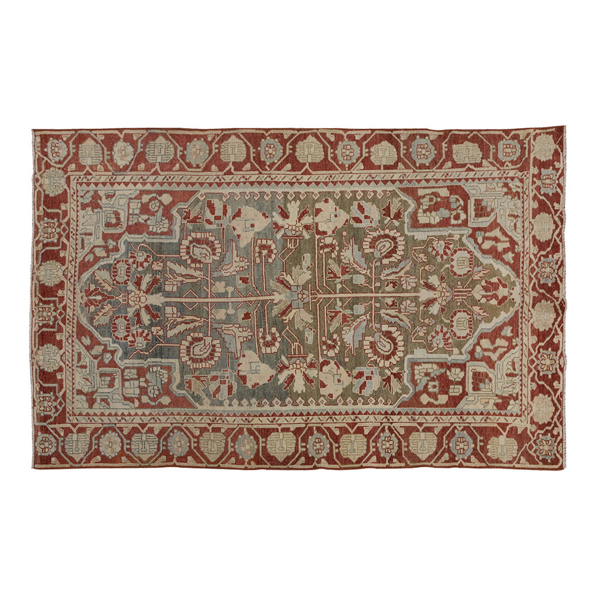 Vintage Rug 4'6" x 7' feet 136 x 214 cm