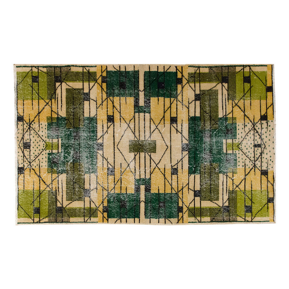 Vintage Rug 4 x 6'6" feet 123 x 198 cm