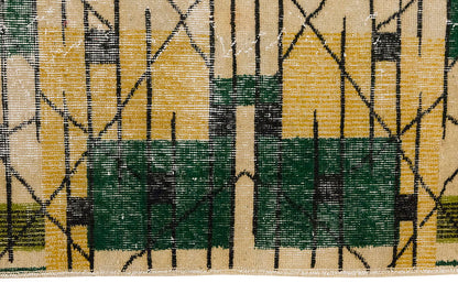 Vintage Rug 4 x 6'6" feet 123 x 198 cm