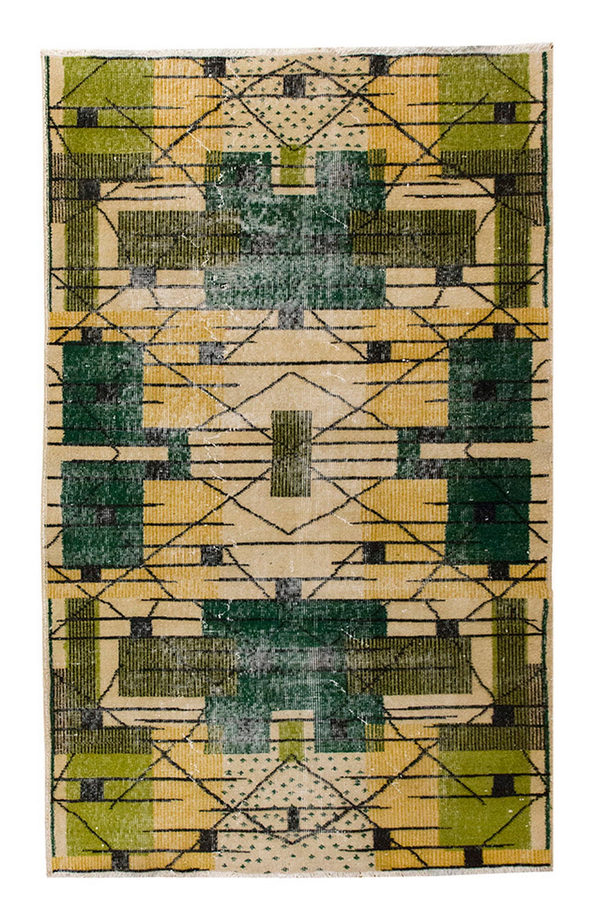 Vintage Rug 4 x 6'6" feet 123 x 198 cm