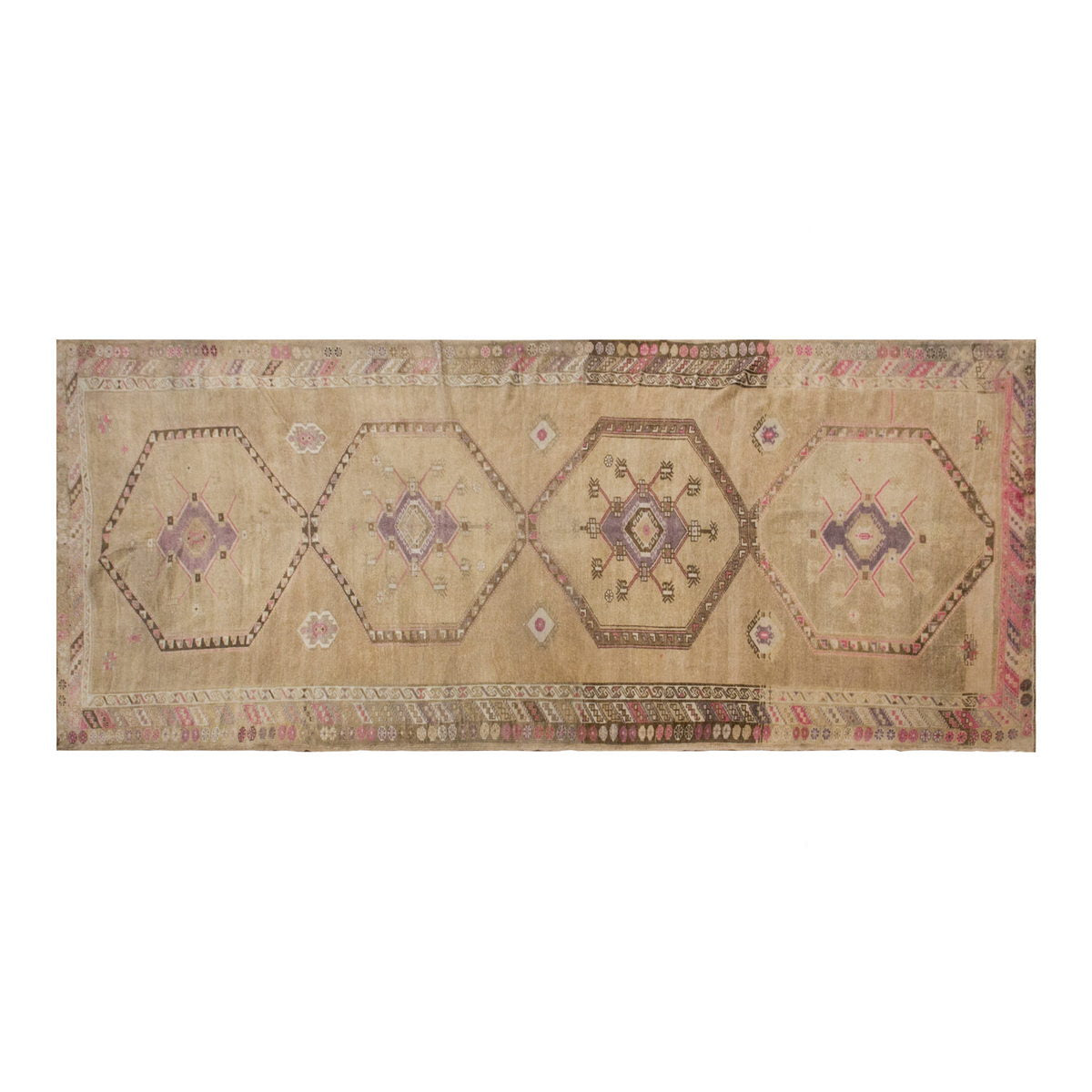 Vintage Rug 5'2" x 12'8" feet, 159 x 392 cm