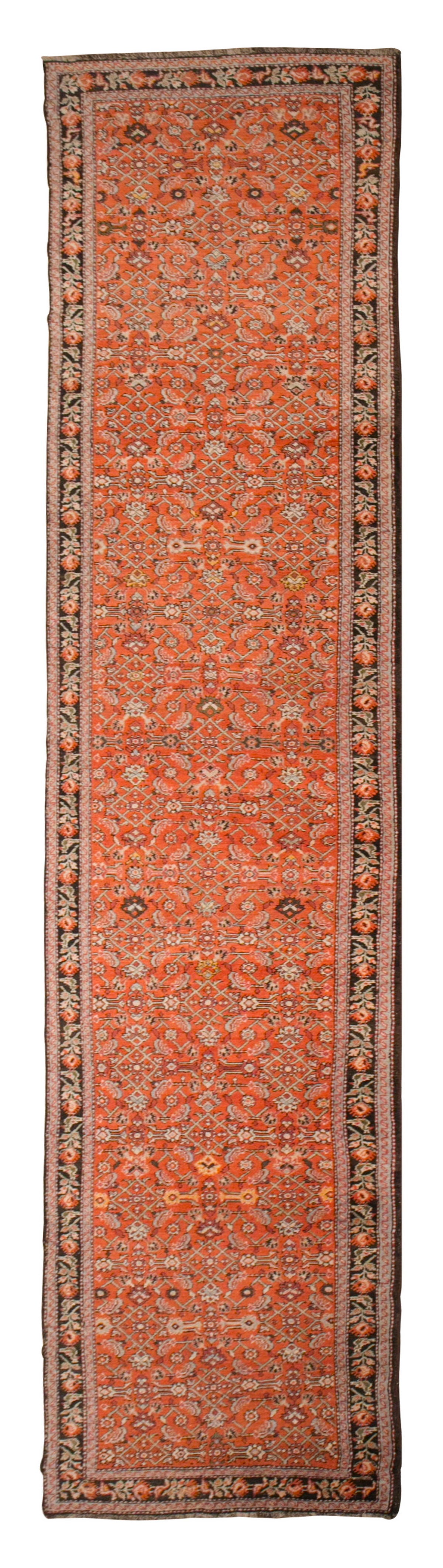 Vintage Rug Runner, 3'3x15'5  feet & 100 x 470 cm