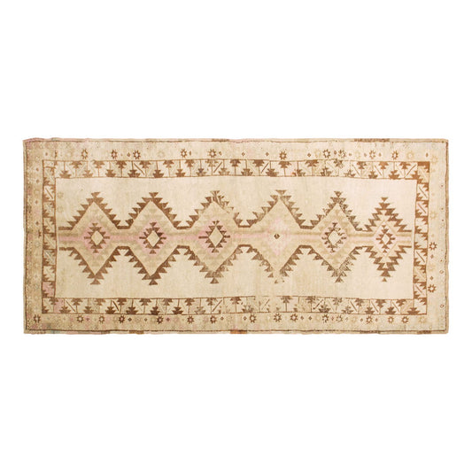 Vintage Rug Runner,Floor Oushak Rug, 5'2 x 13 feet & 157 x 398 cm